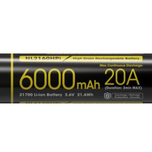 BATTERY RECH. LI-ION 3.6V/6000MAH NL2160HPI NITECORE