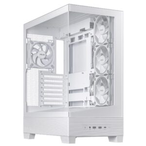 Case|ASUS|ASUS A31 PLUS Case|MidiTower|Case product features Transparent panel|ATX|BTX|MicroATX|MiniITX|Colour White|A31PLUSTGARGBWHITE