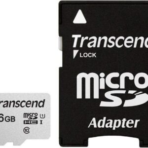 MEMORY MICRO SDHC 16GB W/ADAP/C10 TS16GUSD300S-A TRANSCEND