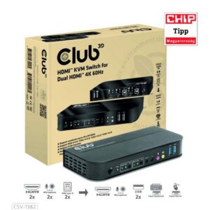 VIDEO SWITCH KVM HDMI 2PORT/CSV-1382 CLUB3D