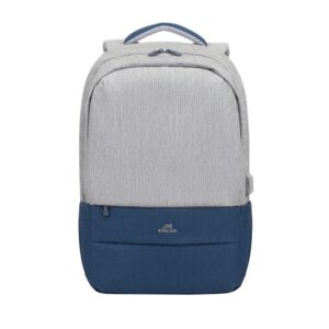 NB BACKPACK ANTI-THEFT 17.3"/7567 GREY/DARK BLUE RIVACASE