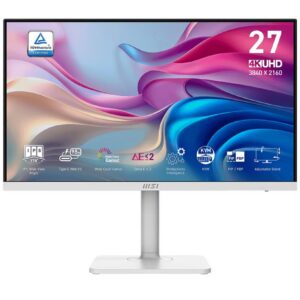 LCD Monitor|MSI|MODERN MD272UPHW|27"|Business/4K|Matte|Panel IPS|3840x2160|16:9|60Hz|4 ms|Speakers|Colour White|MODERNMD272UPHW