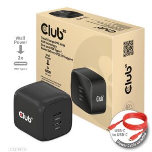 MOBILE CHARGER WALL USB-C DUAL/45W CAC-1909EU CLUB3D