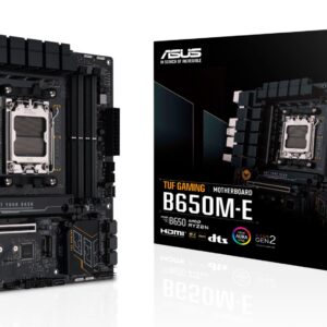 Mainboard|ASUS|AMD B650|SAM5|Micro-ATX|Memory DDR5|Memory slots 4|2xPCI-Express 4.0 1x|1xPCI-Express 4.0 16x|2xM.2|1xHDMI|2xDisplayPort|4xUSB 2.0|2xUSB 3.2|2xUSB-C|1xRJ45|3xAudio port|TUFGAMINGB650M-E