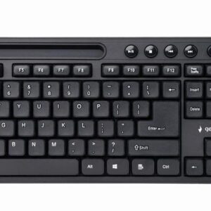 KEYBOARD MULTIMEDIA USB ENG/BLACK KB-UM-108 GEMBIRD