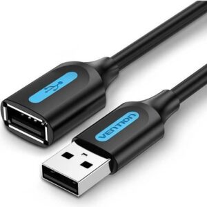 CABLE USB2.0 MALE TO FEMALE/1.5M BLACK CBIBG VENTION