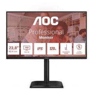 LCD Monitor|AOC| 60.5 cm (23.8")|1920 x 1080 pixels|Full HD|Native aspect ratio 16:9|LED|Flat|24E4U