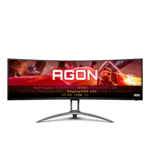 LCD Monitor|AOC|AG493UCX2|48.8"|Gaming/Curved|Panel VA|5120x1440|32:9|165Hz|Matte|4 ms|Speakers|Swivel|Height adjustable|Tilt|Colour Black|AG493UCX2