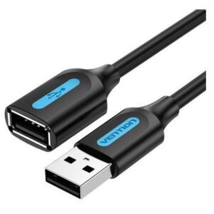 CABLE USB2.0 MALE TO FEMALE/5M BLACK CBIBJ VENTION