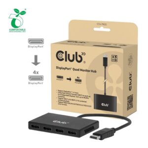 I/O ADAPTER DP TO DP QUAD/CSV-7400 CLUB3D