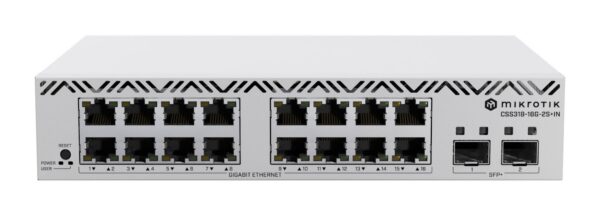 Switch|MIKROTIK|16x10Base-T / 100Base-TX / 1000Base-T|CSS318-16G-2S+IN