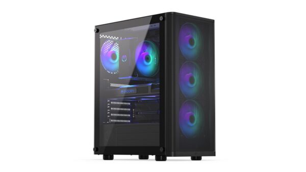 Case|ENDORFY|Ventum 200 ARGB|MidiTower|Case product features Transparent panel|Not included|ATX|MicroATX|MiniITX|Colour Black|EY2A014