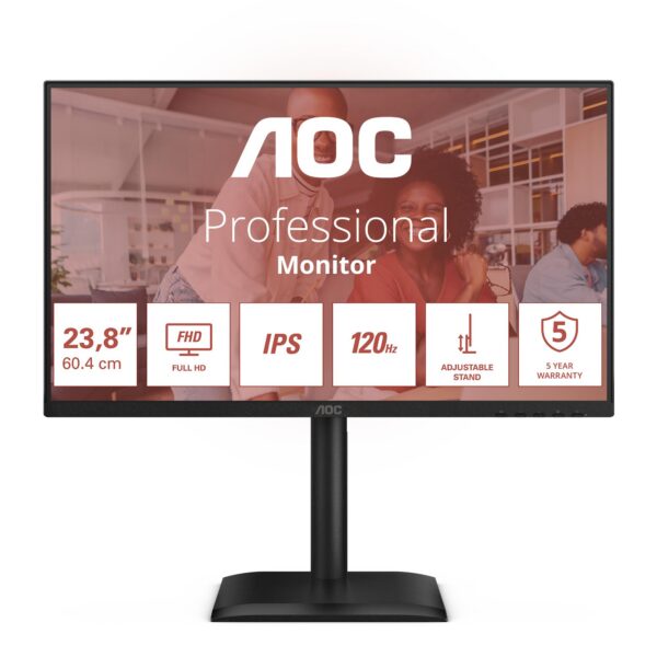 LCD Monitor|AOC| 60.5 cm (23.8")|1920 x 1080 pixels|Full HD|Native aspect ratio 16:9|LED|Flat|24E4U