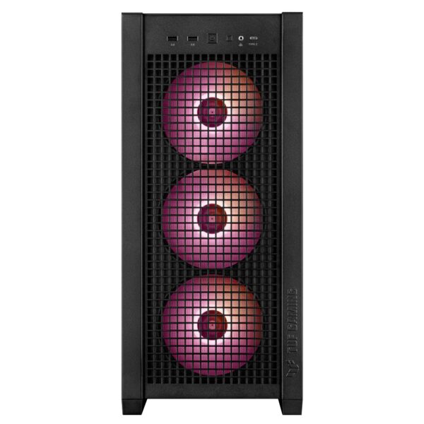 Case|ASUS|TUF Gaming GT302 ARGB|MidiTower|Case product features Transparent panel|Not included|ATX|EATX|MicroATX|MiniITX|Colour Black|TUFGAMINGGT302ARGBBK