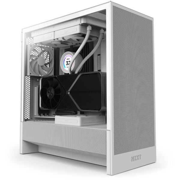 Case|NZXT|H5 Flow|MidiTower|Case product features Transparent panel|Not included|ATX|EATX|MicroATX|MiniITX|Colour White|CC-H52FW-01