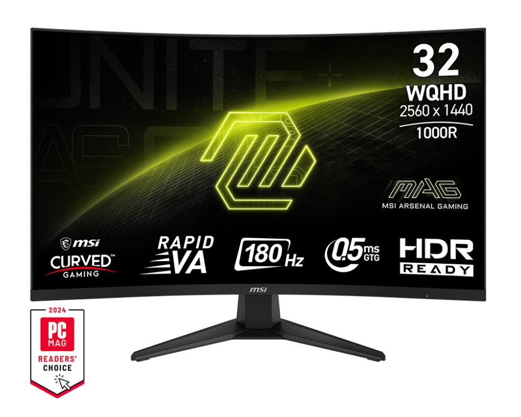 LCD Monitor|MSI|MAG 325CQF|31.5"|Gaming/Curved|Panel VA|2560x1440|16:9|180Hz|0.5 ms|MAG325CQF