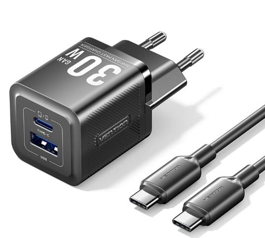 MOBILE CHARGER WALL USB +CABLE/30W 2P TZ-FEQB0-EU-01 VENTION