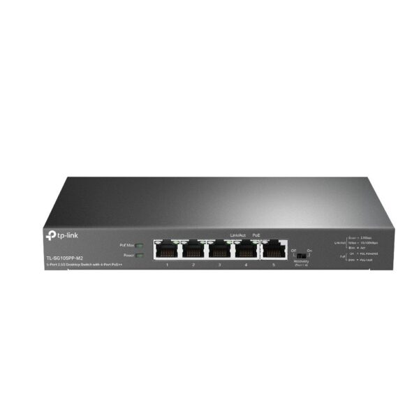 Switch|TP-LINK|TL-SG105PP-M2|Desktop/pedestal|5x2.5GbE|TL-SG105PP-M2