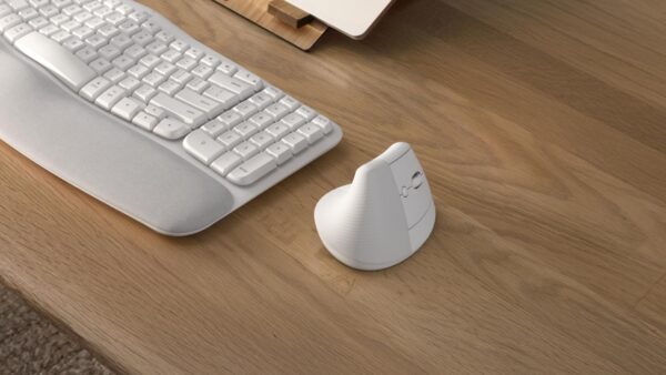 MOUSE USB OPTICAL WRL VERTICAL/WHITE RIGH 910-006475 LOGITECH
