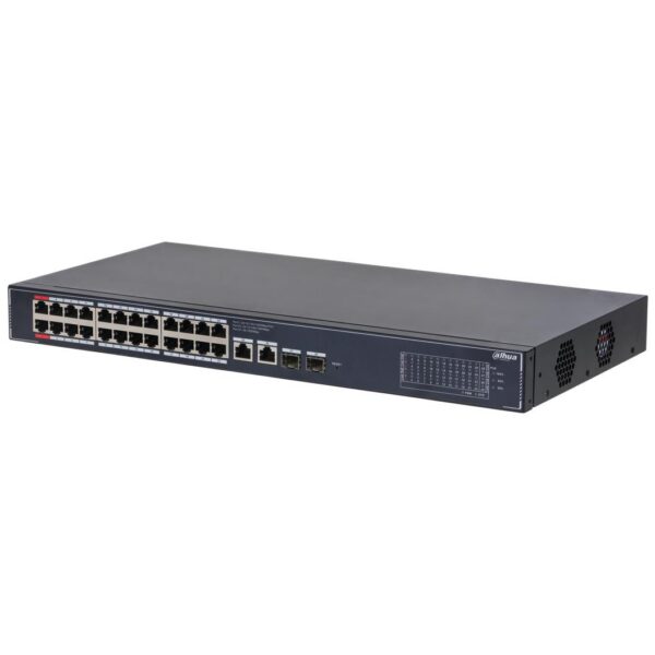 Switch|DAHUA|DH-SG4028LP|26xGigabit Ethernet (copper) ports quantity|2xSFP module slots quantity|4xPower over Ethernet (PoE) ports quantity|Total Power over Ethernet (PoE) budget 240 W|SG4028LP