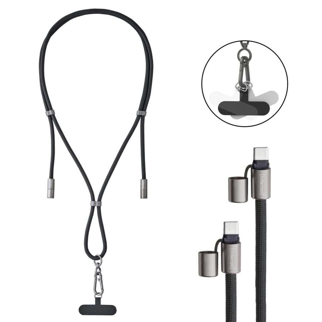CABLE USB-C TO USB-C 1.65M/LANYARD BLACK 7991000 INTENSO