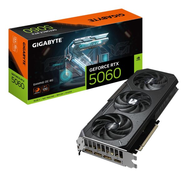 Graphics Card|GIGABYTE|NVIDIA|GeForce RTX 5060|2595 MHz|8 GB|GDDR7|128 bit|PCI Express 5.0|Active|GV-N5060GAMINGOC-8GD
