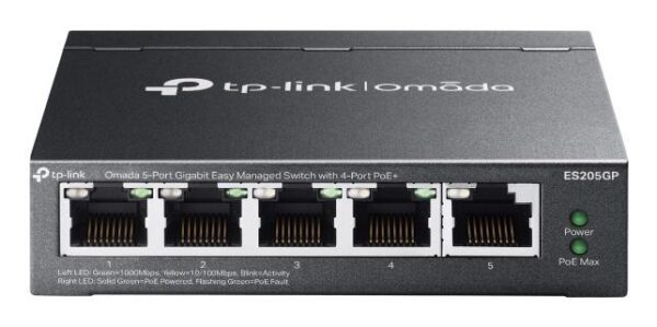 Switch|TP-LINK|OMADA|TP-LINK OMADA ES205GP|PoE ports 4|ES205GP