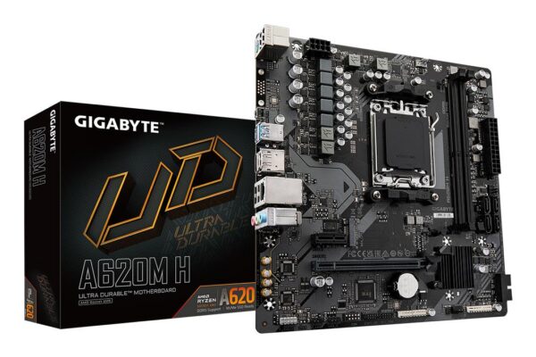 Mainboard|GIGABYTE|AMD A620A|SAM5|Micro-ATX|Memory DDR5|Memory slots 2|A620MH2.2