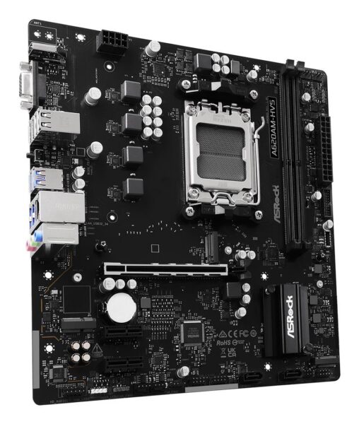 Mainboard|ASROCK|AMD A620A|micro ATX|RAM DDR5-SDRAM|2xSlots|A620AM-HVS