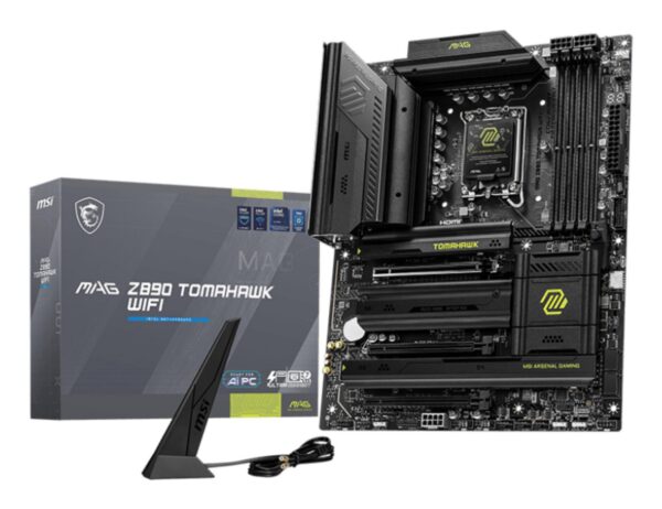 Mainboard|MSI|Intel Z890|LGA1851|ATX|Memory DDR5|Memory slots 4|2xPCI-Express 4.0 4x	|1xPCI-Express 5.0 16x|4xM.2|1xHDMI|4xUSB 2.0|3xUSB 3.2|1xUSB-C|2xUSB-C w/Thunderbolt|1xOptical S/PDIF|1xRJ45|2xAudio port|MAGZ890TOMAHAWKWIFI