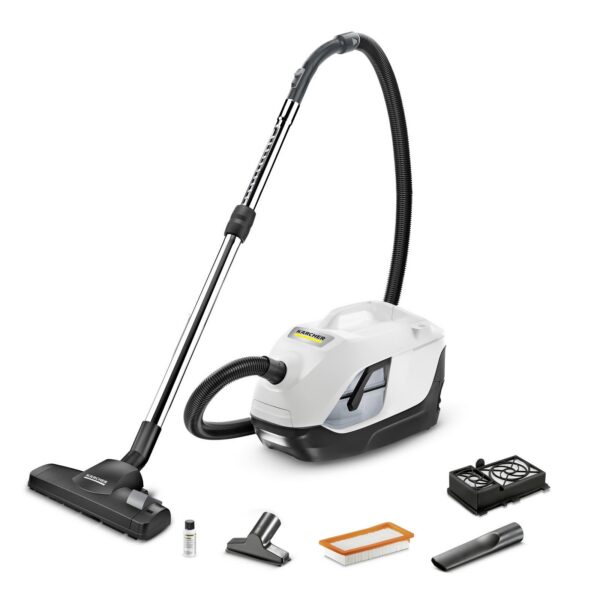 Vacuum Cleaner|KARCHER|Input power 650 W|Dust capacity 2 L|Cylinder vacuum|Cleaning type Dry|Dust container Bagless|Colour Black/White|1.195-250.0