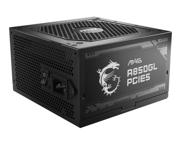 Power Supply|MSI|850 Watts|Efficiency 80 PLUS GOLD|PFC Active|MAGA850GLPCIE5